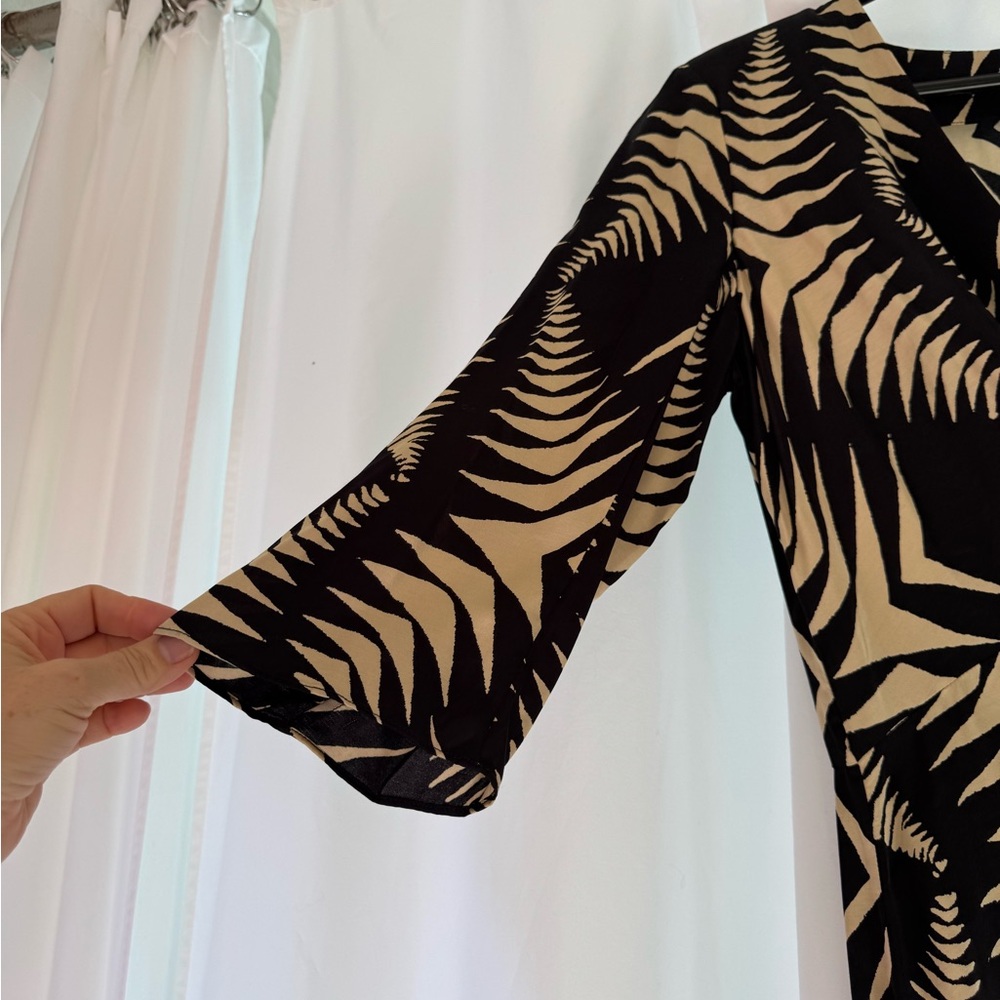 Ba&sh Zebra Print Dress in Black and Cream - Picture 2 of 4